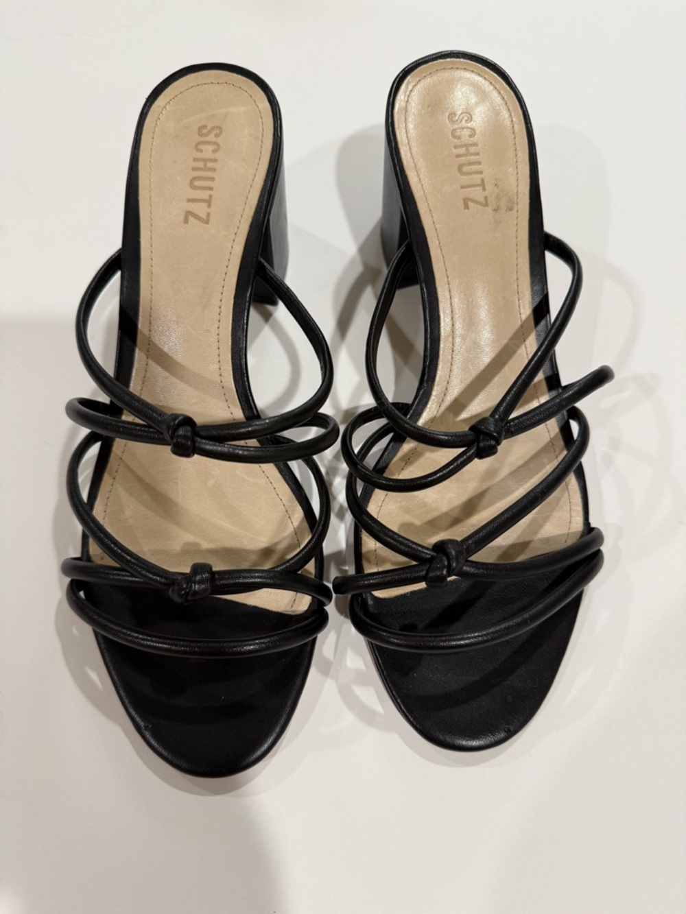 Schultz 2” heeled strap Summer sandal, Black NWOT size 9.5